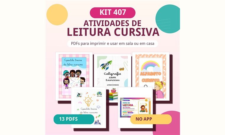 Capa do Kit 407 Atividades de Leitura Cursiva