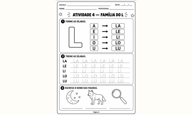 Capa do material 50 Atividades S&iacute;labas Simples